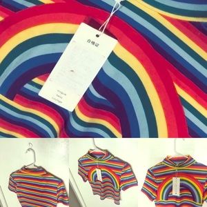 Rainbow crop top